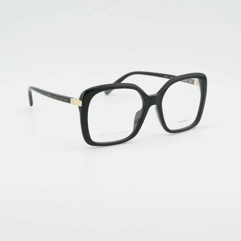 Stella McCartney SC50044I 001 Eyeglasses Shiny Black 56mm Square Frame